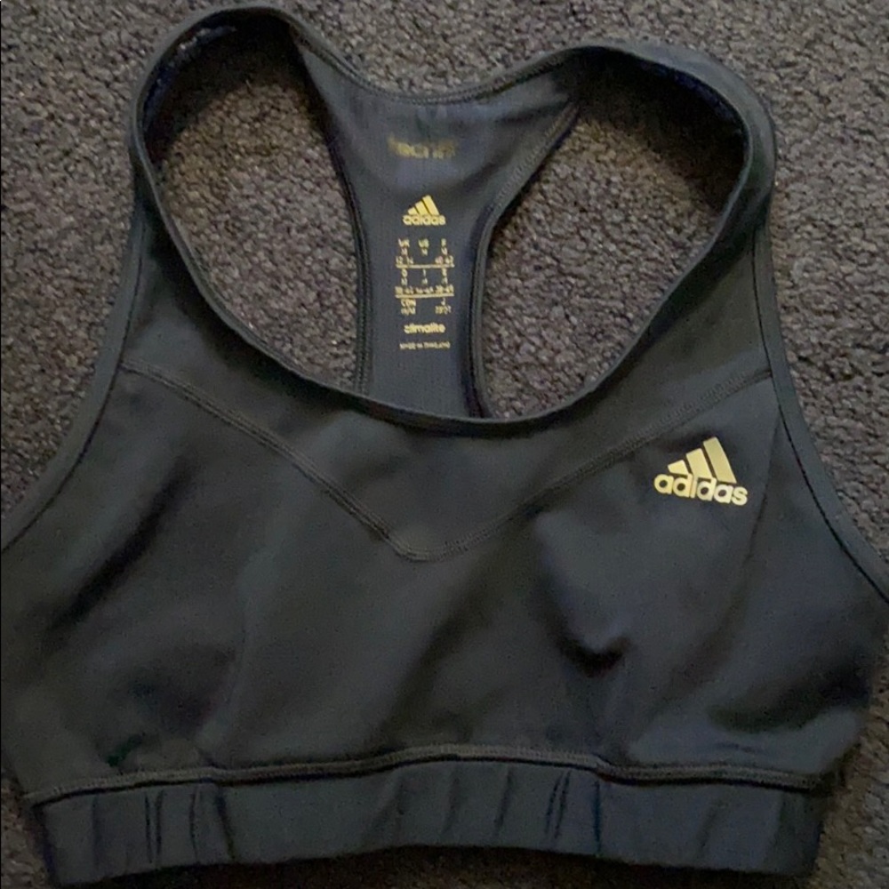 Adidas navy blue climalite sports bra